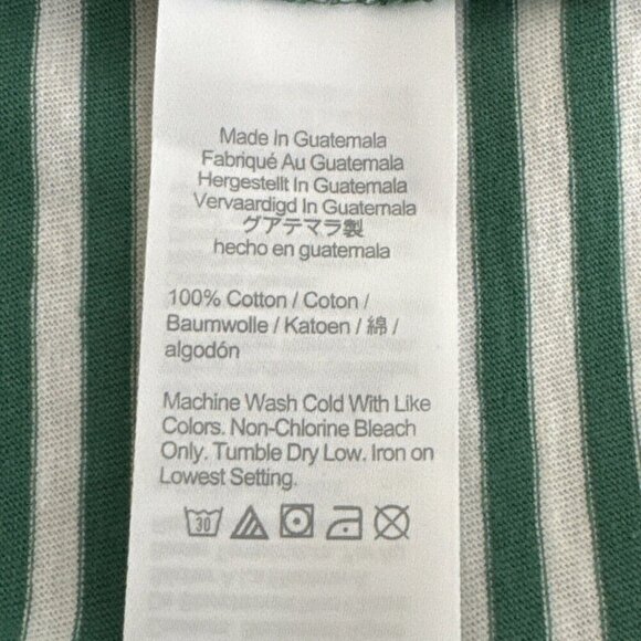 J.Crew Factory  Men's XL Slim Washed Short Sleeve Crew Tee Green Striped NWT - Picture 7 of 12